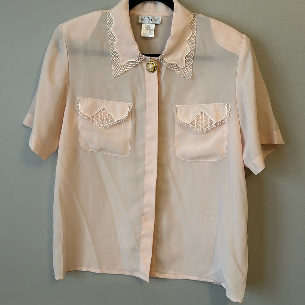 Vintage Peach/pink blouse